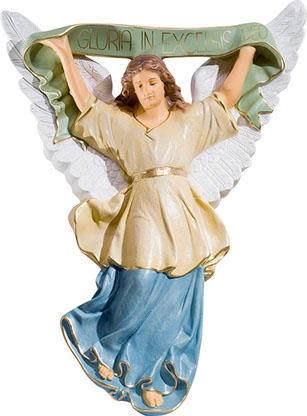 betlehemi figura, angyal, kültéren is elhelyezhető, fagyálló